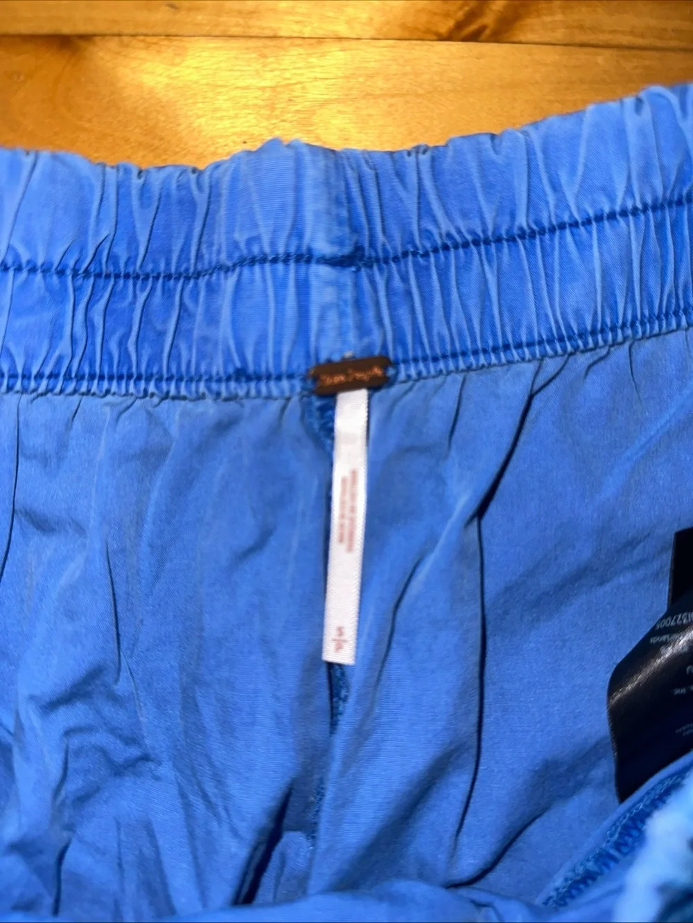 Free People Womens s Cobalt Blue Cotton Barrel Pants Pull On Tapered Leg Boho